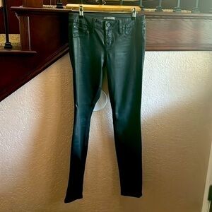 Level 99 Women’s Shiny Black Denim Size 26 Skinny Jeans Shimmer Shiny Western